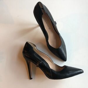 William Rast Sugar Black Zipper Heels 8.5